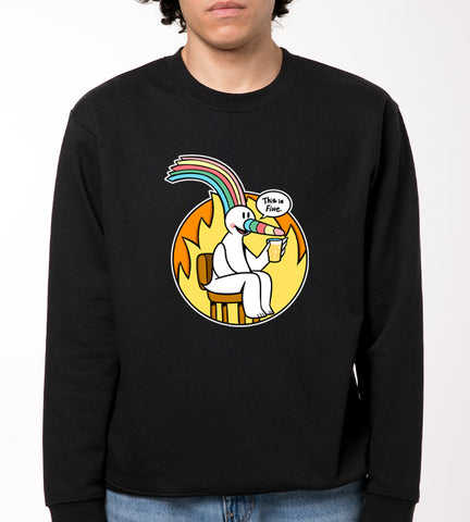 THIS IS FINE Sudadera